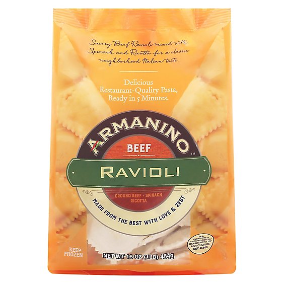 Armanino Beef Ravioli - 1 LB