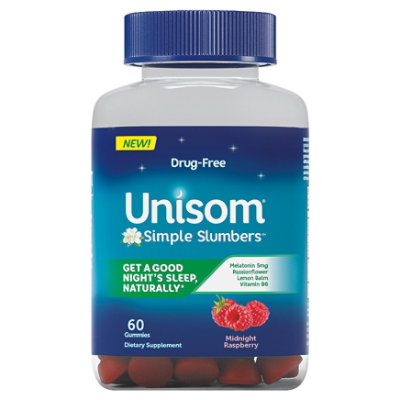 Unisom Simple Slumbers Midnight Raspberry Gummies - 60 CT - Image 2