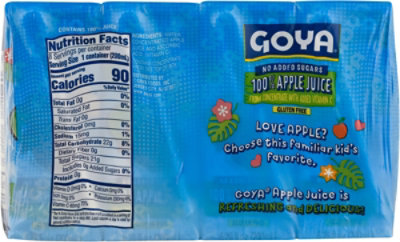Goya 100 % Apple Juice 6.76 Fl. Oz Pack 8 - 54 FZ - Image 5