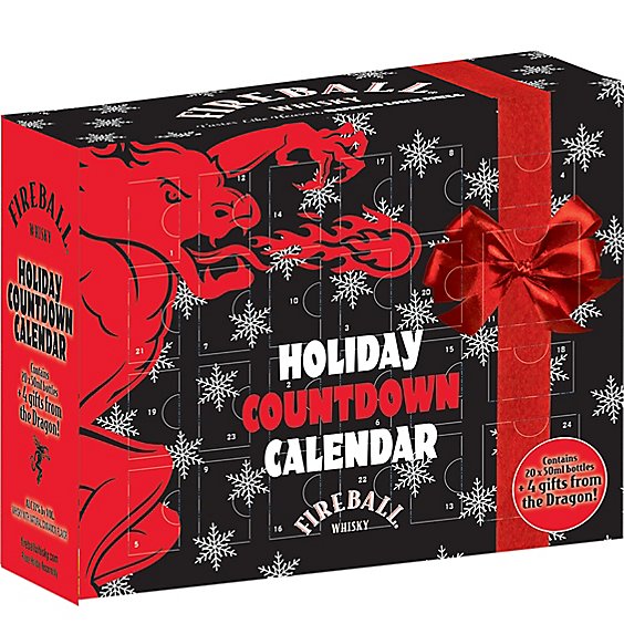Fireball Cinnamon Whisky Countdown Calendar 66 Proof - 20-50 Ml