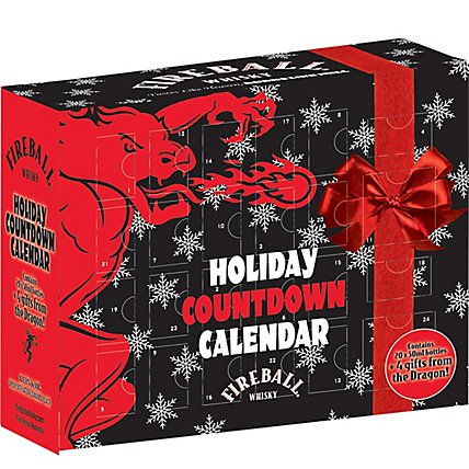 Fireball Cinnamon Whisky Countdown Calendar 66 Proof - 20-50 Ml - Image 1