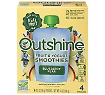 Outshine Blueberry Smoothie Pouches - 4-3.5 OZ