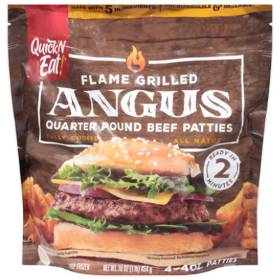 Quick'n Eat Fc Beef Patty Angus - 16 OZ