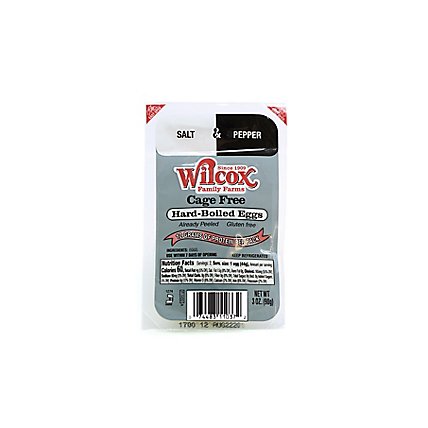 Wilcox Cage Free Hardboiled Eggs With Salt & Pepper 2 Pack - 3 OZ - Image 1