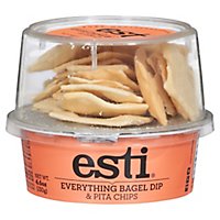 Esti Foods Everything Bagel Dip & Pita Chips - 4.6 OZ - Image 1