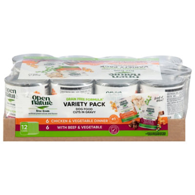 Open Nature Dog Food Cuts In Gravy Variety Pack - 12-13.2 OZ - Image 1