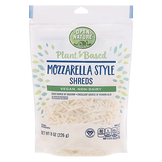 Open Nature Plant Based Mozzarella Shred - 8 OZ