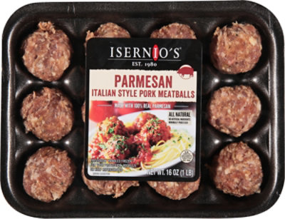 Isernos Parmesan Italian Pork Meatballs - 16 OZ - Image 2