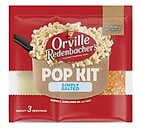 Orville Redenbacher's Simply Salted Pop Kit With Kernels Sunflower Oil And Salt Popcorn - 3.71 Oz