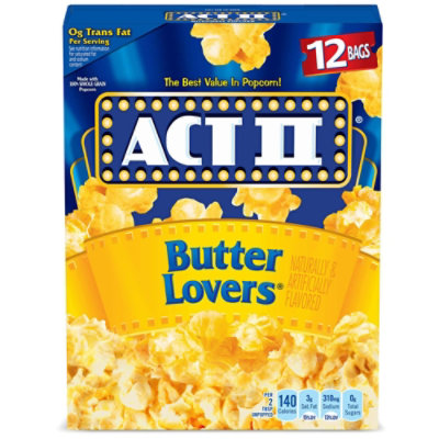 Act II Butter Lovers Popcorn - 12-2.75 Oz - Image 1