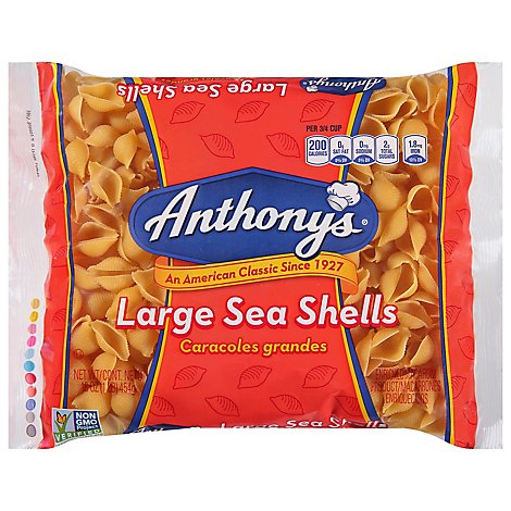 Anthonys Large Pasta Sea Shells - 16 OZ