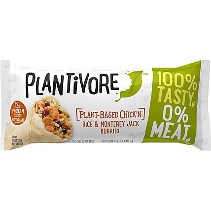 Plantivore Plant Based Chickn Rice And Monterey Jack Burritos - 5 OZ - Image 2