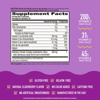 Airborne Us Elderberry Gummies - 36 Count - Image 4