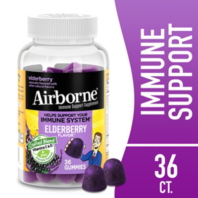 Airborne Us Elderberry Gummies - 36 Count