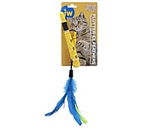 Jw Cat Telescopic Fluttery Feather Wand - EA