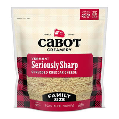 Cabot Seriously Sharp Shredded Cheddar Cheese - 2 Lb - Image 1