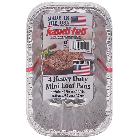 Handi Foil Hd Smooth Mini Loaf Pans 4pk - 4 CT