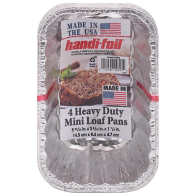 Handi-foil® Cook-n-Carry Mini Loaf Pans & Lids - Silver, 5 pk / 5.7 x 3.3  in - Kroger