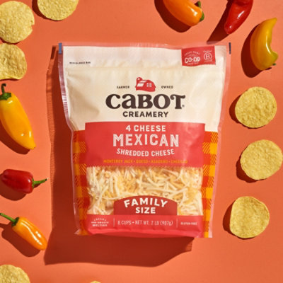 Cabot 4 Cheese Mexican Shredded Cheese - 2 Lb - Image 2