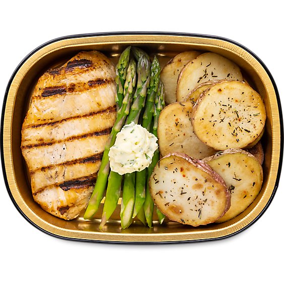 Ready Meals Grilled Chicken Roasted Potatoes & Asparagus - EA