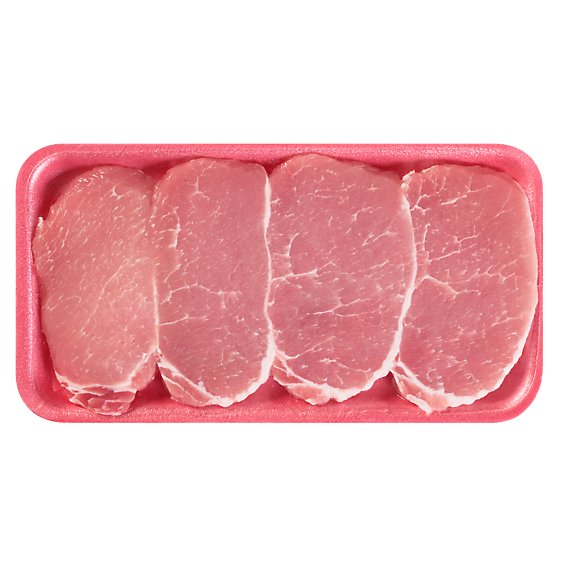 Boneless Pork Loin Center Cut Thick Cut Chops - 1 Lb