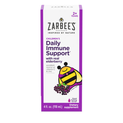 Zarbee's Kids Daily Immune Support Vitamin C And Zinc Syrup 4 Fl. Oz
