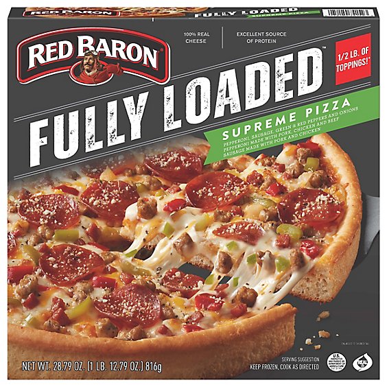 Red Baron Frozen Pizza Fully Loaded Supreme - 28.79 OZ