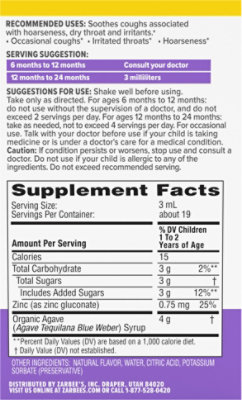 Zarbee's Baby Cough Syrup Immune With Organic Agave And Zinc Natural Grape Flavor - 2 Fl. Oz. - Image 4