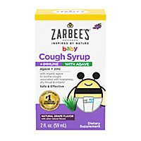 Zarbee's Naturals Baby Grape Flavor Immune Cough Syrup With Agave - 2 Fl. Oz. - Image 1