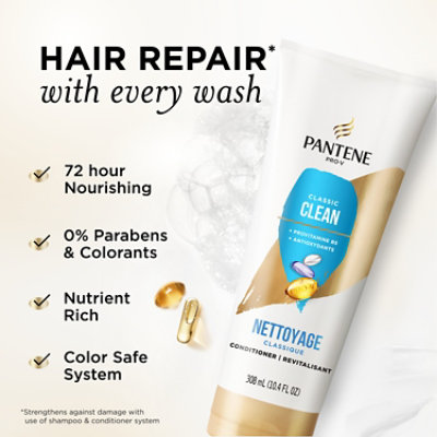 Pantene Base Hair Conditioner Classic Clean Rinse Off - 10.4 FZ - Image 2