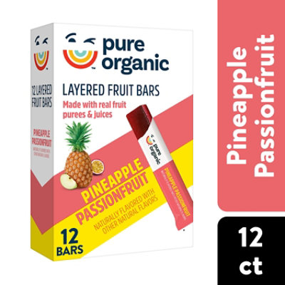 Pure Organic Pineapple Passion Fruit Bar 12 Count - 6.2 Oz - Image 1