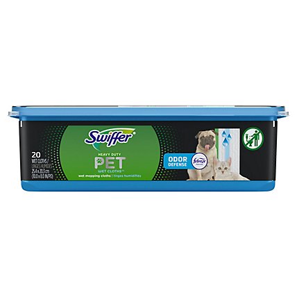 Swiffer Heavy Duty Pet Wet Mopping Cloth Refills With Febreze Odor Defense - 20 CT - Image 2