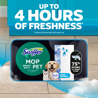 Swiffer Heavy Duty Pet Wet Mopping Cloth Refills With Febreze Odor Defense - 20 CT - Image 5