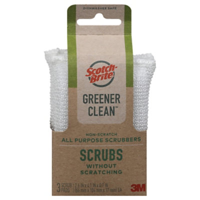 Scotch-brite Greener Clean Non Scratch Scrubbers 2.6 In X 4.1 - EA