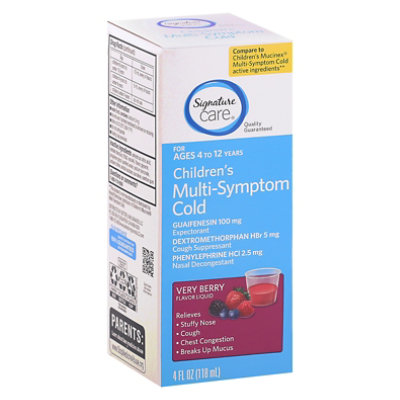 Signature Select/Care Multi Symptm Cold Lqd Child Berry - 4 FZ