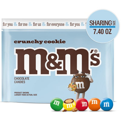 M&M'S Crunchy Cookie Milk Chocolate Candy Sharing Size Resealable Bag - 7.4 Oz - Image 1