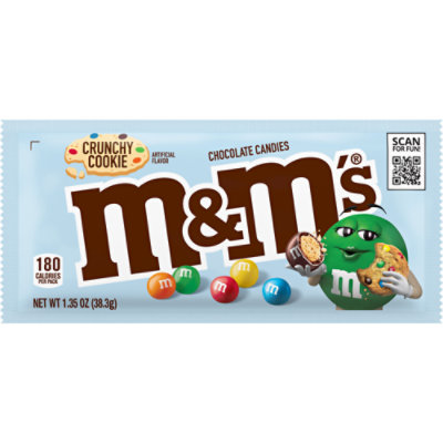 M&M'S New Crunchy Cookie Milk Chocolate Single Size Candy Pack