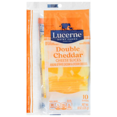 Lucerne Cheese Double Cheddar Sliced - 8 OZ