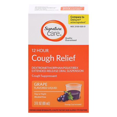 Signature Select/Care Cough Relief Lqd 12 Hour Grape - 3 FZ - Image 4