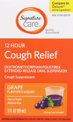 Signature Select/Care Cough Relief Lqd 12 Hour Grape - 3 FZ - Image 2