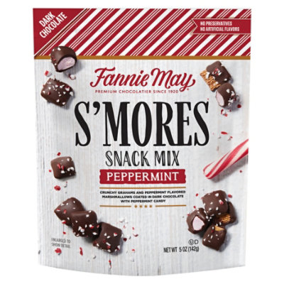 Fannie May Premium Dark Chocolate S'mores Peppermint Snack Mix Holiday Gift Bag - 5 Oz - Image 1