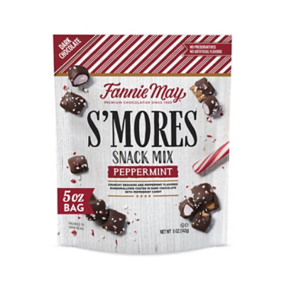 Fannie May Premium Dark Chocolate S'mores Peppermint Snack Mix Holiday Gift Bag - 5 Oz - Image 2