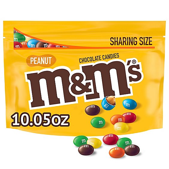 M&M'S Peanut Milk Chocolate Sharing Size In Resealable Bag - 10.05 Oz