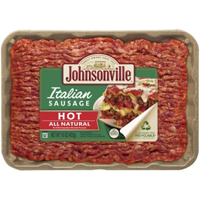 Johnsonville Uncooked Hot Italian Pork Sausage 16 OZ Albertsons