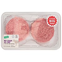 Signature Farms Ground Beef Patty 80% Lean 20% Fat - 32 OZ - Image 1