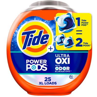 Tide Liquid Power Pods Odor + Pacs 25 Count - Each - Image 1