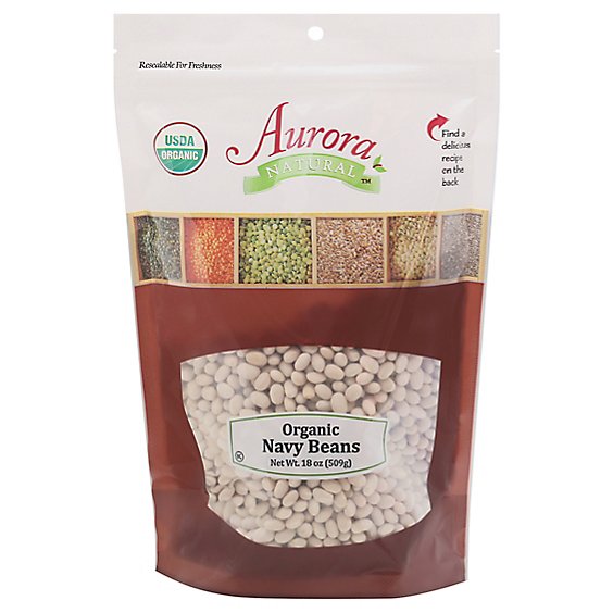 Aurora Organic Navy Beans - 18 OZ