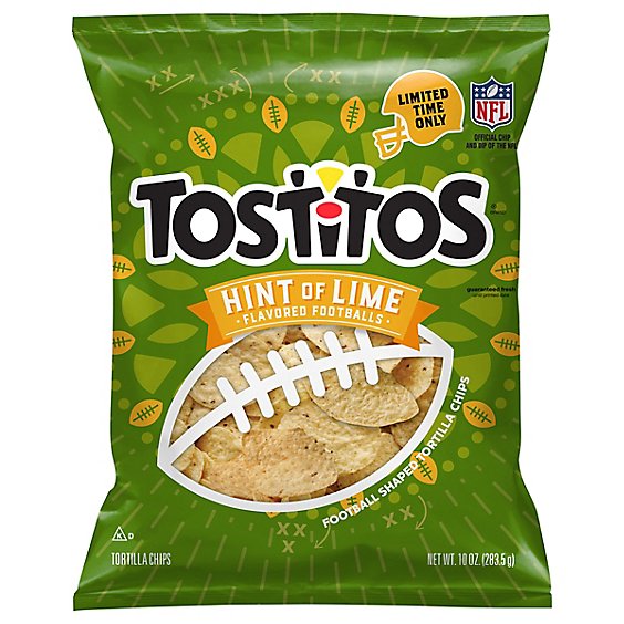 Tostitos Tortilla Chips Hint Of Lime Flavored 10 Oz - 10 OZ