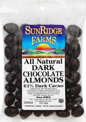 Sunridge Farms All Natural Dark Chocolate Almonds - 1 Lb - Image 2