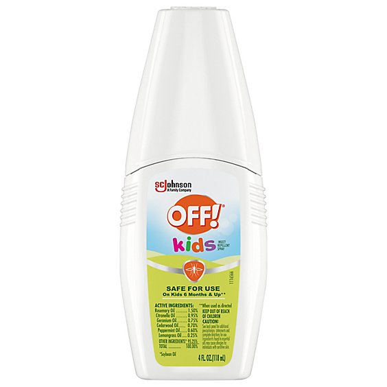 OFF! Kids 100% Plant Based Oils Safe For Kids 6 Months & Up Insect Repellent Spritz - 4 Oz